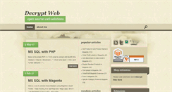 Desktop Screenshot of blog.decryptweb.com